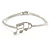 Silver Plated, Crystal Musical Note Bracelet - 17cm L - view 2