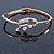 Gold Plated, Crystal Musical Note Bracelet - 17cm L - view 2
