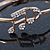 Gold Plated, Crystal Musical Note Bracelet - 17cm L - view 4