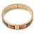 Multicoloured Enamel Hinged Bracelet Bangle In Gold Plating - 18cm L - view 7