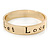 Solid Gold Plated 'Let Love and Let Go' Slip-On Bangle - 19cm L - view 5