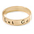 Solid Gold Plated 'Let Love and Let Go' Slip-On Bangle - 19cm L