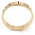 Solid Gold Plated 'Let Love and Let Go' Slip-On Bangle - 19cm L - view 6