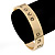 Solid Gold Plated 'Let Love and Let Go' Slip-On Bangle - 19cm L - view 3