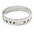 Solid Rhodium Plated 'Let Love and Let Go' Slip-On Bangle - 19cm L - view 2