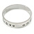 Solid Rhodium Plated 'Let Love and Let Go' Slip-On Bangle - 19cm L - view 8