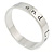 Solid Rhodium Plated 'Let Love and Let Go' Slip-On Bangle - 19cm L - view 10