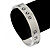 Solid Rhodium Plated 'Let Love and Let Go' Slip-On Bangle - 19cm L - view 3