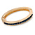 Gold Plated Dark Blue Austrian Crystal Oval Magnetic Bangle - 18cm L - view 8