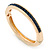Gold Plated Dark Blue Austrian Crystal Oval Magnetic Bangle - 18cm L - view 9