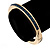 Gold Plated Dark Blue Austrian Crystal Oval Magnetic Bangle - 18cm L - view 3