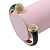 Black Enamel, Crystal Hinged Cuff Bangle Bracelet In Gold Plated Metal - 19cm L - view 6