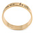 Solid Gold Plated 'Peace comes from within...' Slip-On Bangle - 19cm L - view 5