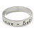 Solid Rhodium Plated 'Let Your Inner - Self Shine' Slip-On Bangle - 19cm L - view 8