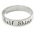 Solid Rhodium Plated 'Let Your Inner - Self Shine' Slip-On Bangle - 19cm L - view 5