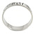 Solid Rhodium Plated 'Let Your Inner - Self Shine' Slip-On Bangle - 19cm L - view 6