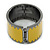 Yellow Enamel Hinged Bangle Bracelet In Gun Metal - 19cm L - view 5