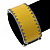 Yellow Enamel Hinged Bangle Bracelet In Gun Metal - 19cm L - view 3