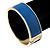 Navy Blue Enamel Magnetic Bangle Bracelet - 19cm L - view 3