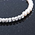 Bridal/ Prom White Simulated Pearl, Clear Crystal Flex Bracelet - Adjustable - view 4