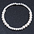 Bridal/ Prom White Simulated Pearl, Clear Crystal Flex Bracelet - Adjustable - view 6