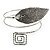 Antique Silver Leaf and Square Motif Upper Arm, Armlet Bracelet - 27cm L - view 2