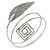 Antique Silver Leaf and Square Motif Upper Arm, Armlet Bracelet - 27cm L - view 16
