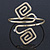 Polished Gold Tone Swirl Squares Upper Arm, Armlet Bracelet - 27cm L - Adjustable - view 6