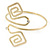 Polished Gold Tone Swirl Squares Upper Arm, Armlet Bracelet - 27cm L - Adjustable - view 11