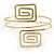 Gold Tone Square Motif Upper Arm, Armlet Bracelet - 27cm L - view 3