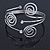 Swirl, Diamante Upper Arm, Armlet Bracelet In Silver Tone - 27cm L - Adjustable - view 5