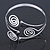 Swirl, Diamante Upper Arm, Armlet Bracelet In Silver Tone - 27cm L - Adjustable - view 10