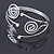 Swirl, Diamante Upper Arm, Armlet Bracelet In Silver Tone - 27cm L - Adjustable - view 8