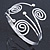 Swirl, Diamante Upper Arm, Armlet Bracelet In Silver Tone - 27cm L - Adjustable - view 13