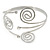 Swirl, Diamante Upper Arm, Armlet Bracelet In Silver Tone - 27cm L - Adjustable - view 14