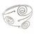 Swirl, Diamante Upper Arm, Armlet Bracelet In Silver Tone - 27cm L - Adjustable - view 15