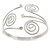 Swirl, Diamante Upper Arm, Armlet Bracelet In Silver Tone - 27cm L - Adjustable - view 6