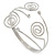 Swirl, Diamante Upper Arm, Armlet Bracelet In Silver Tone - 27cm L - Adjustable - view 3