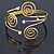 Vintage Inspired Swirl, Diamante Upper Arm, Armlet Bracelet In Gold Plating - 27cm L - Adjustable - view 3