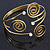 Vintage Inspired Swirl, Diamante Upper Arm, Armlet Bracelet In Gold Plating - 27cm L - Adjustable - view 5