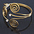 Vintage Inspired Swirl, Diamante Upper Arm, Armlet Bracelet In Gold Plating - 27cm L - Adjustable - view 8