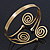 Vintage Inspired Swirl, Diamante Upper Arm, Armlet Bracelet In Gold Plating - 27cm L - Adjustable - view 9