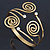 Vintage Inspired Swirl, Diamante Upper Arm, Armlet Bracelet In Gold Plating - 27cm L - Adjustable - view 2