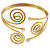 Vintage Inspired Swirl, Diamante Upper Arm, Armlet Bracelet In Gold Plating - 27cm L - Adjustable - view 11