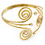 Vintage Inspired Swirl, Diamante Upper Arm, Armlet Bracelet In Gold Plating - 27cm L - Adjustable - view 13