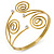 Vintage Inspired Swirl, Diamante Upper Arm, Armlet Bracelet In Gold Plating - 27cm L - Adjustable - view 15