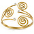 Vintage Inspired Swirl, Diamante Upper Arm, Armlet Bracelet In Gold Plating - 27cm L - Adjustable - view 6