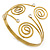 Vintage Inspired Swirl, Diamante Upper Arm, Armlet Bracelet In Gold Plating - 27cm L - Adjustable - view 7