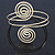 Egyptian Style Swirl Upper Arm, Armlet Bracelet In Gold Plating - 28cm L - view 8