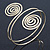 Egyptian Style Swirl Upper Arm, Armlet Bracelet In Gold Plating - 28cm L - view 5